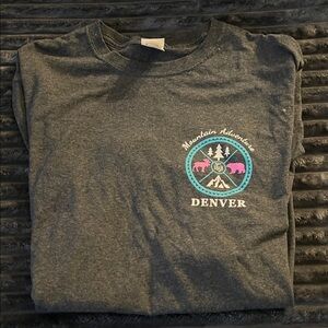 Denver Colorado- Mountain Adventure Graphic Tee - Dark Heather Gray